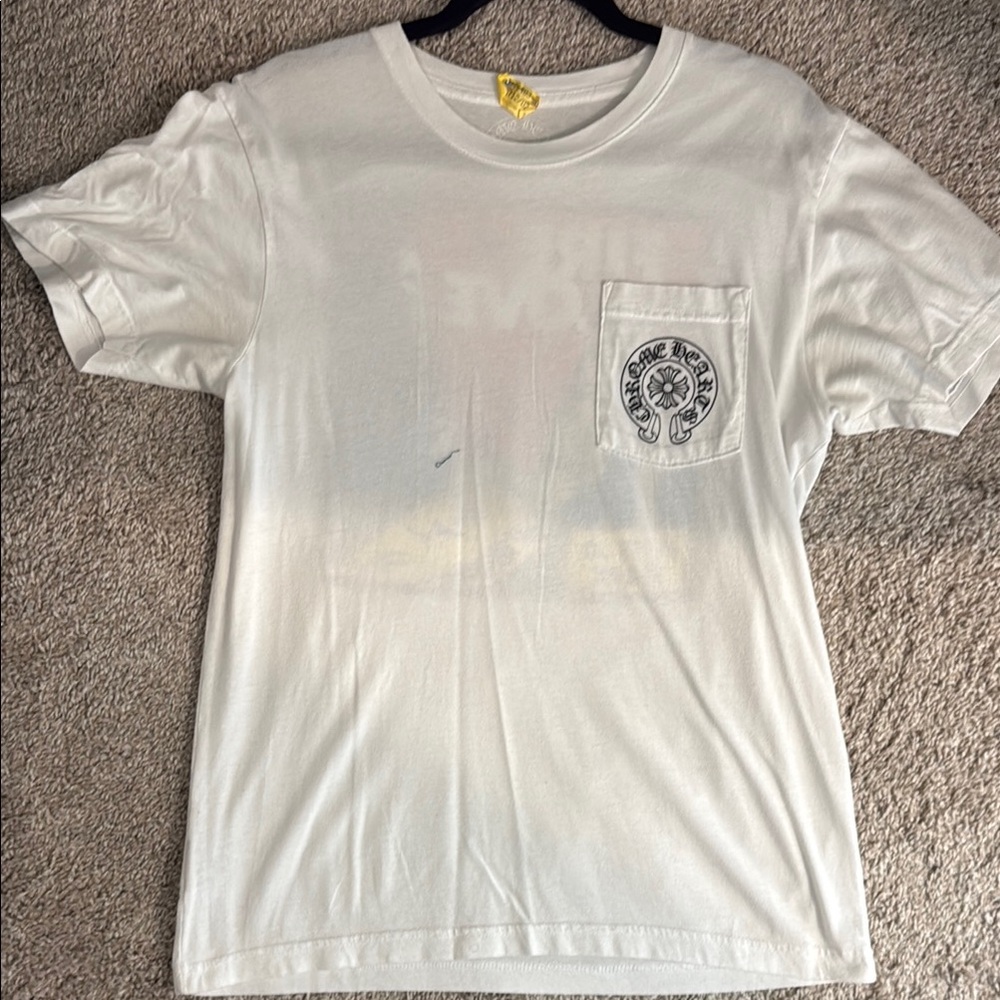 Chrome Hearts White Tee with Pocket Graphic